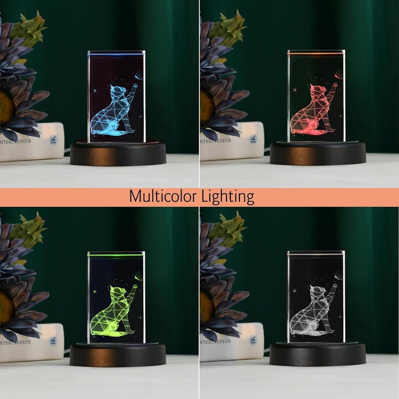 IFOLAINA LED Light Base Multicolor Round Display Stand for Crystal Art Lighted Base for 3D Glass Led Display Base Pedestal Plate Décor - Image 4